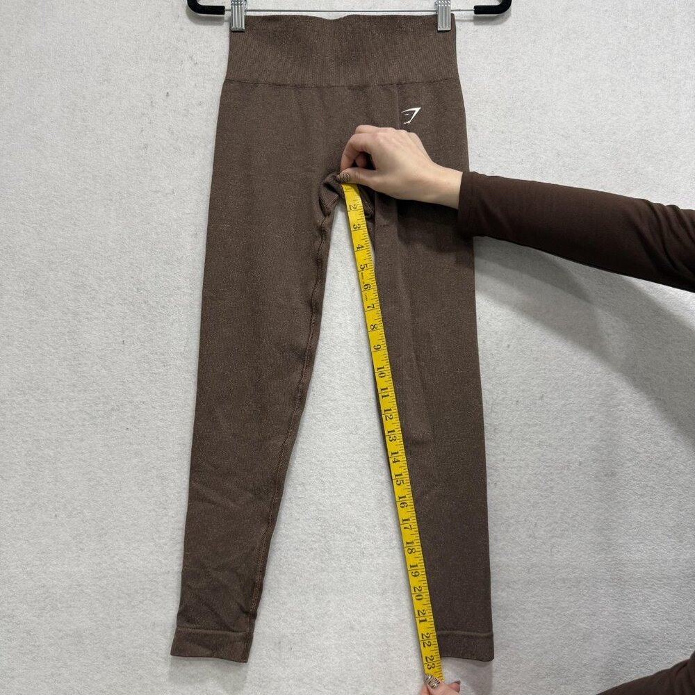 Gymshark Leggings Womens Small Brown Seamless High Rise Ankle Yoga Athletic - Picture 4 of 10